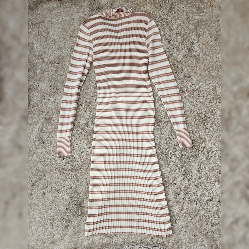 Free People Vista Cardi Collared Button Front Ribbed Duster Cardigan Women's XL‎ - Picture 3 of 10